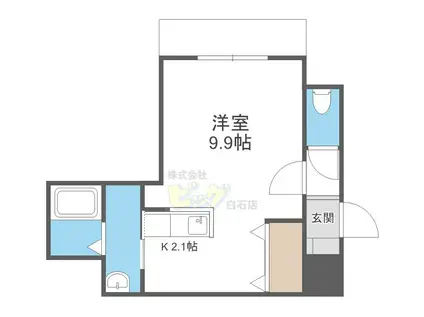 LA BELLA(1K/1階)の間取り写真