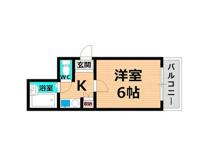 サンティール太子橋駅前(1K/3階)の間取り写真