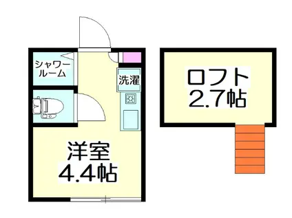 ROOTS竹ノ塚(ワンルーム/3階)の間取り写真