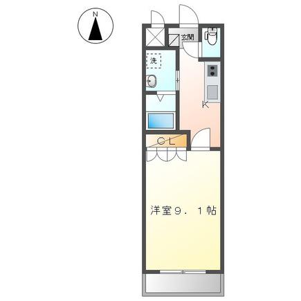 プロスペラーレ(1K/2階)の間取り写真