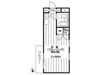 荻窪レジデンス(ワンルーム/1階)の間取り写真