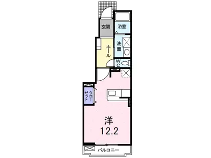 桜壱番館(ワンルーム/1階)の間取り写真