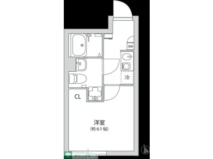 グランパーク大山(1K/4階)の間取り写真