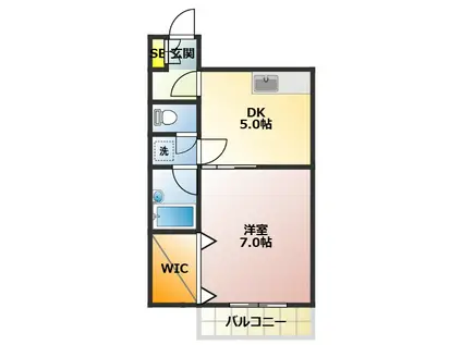 サンクレストSAITO(1DK/3階)の間取り写真