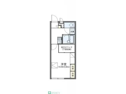 レオパレス菊(1K/2階)の間取り写真
