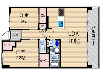 ハレ・マイラニ(2LDK/1階)の間取り写真
