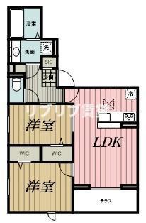 D-セアリス椿森(2LDK/1階)の間取り写真