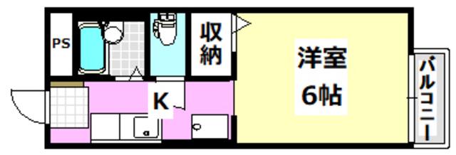 ル・クレールI(ワンルーム/1階)の間取り写真