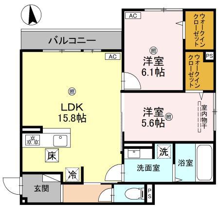 プチ ドルチェ(2LDK/1階)の間取り写真