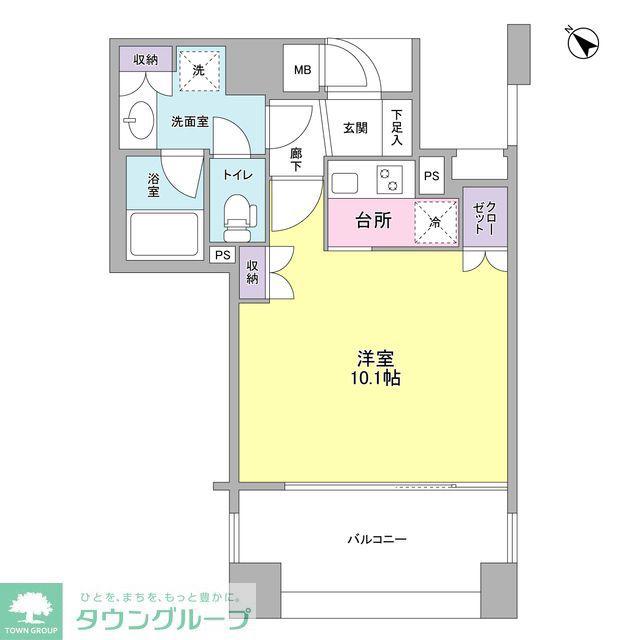 アルス恵比寿メイクス(ワンルーム/7階)の間取り写真
