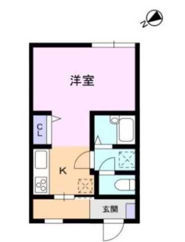 KAZU新宿(ワンルーム/2階)の間取り写真