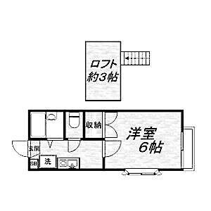 AMIS(1K/2階)の間取り写真