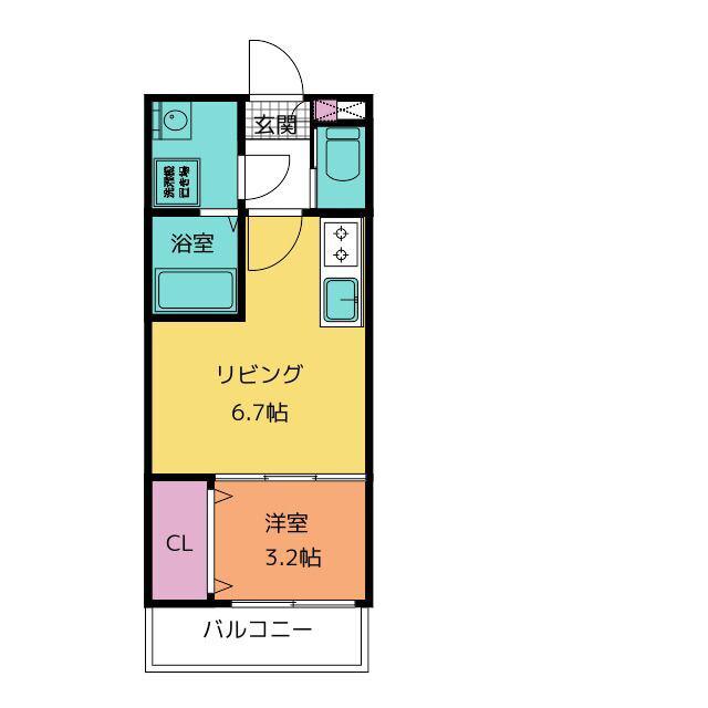 AJ幕張(1LDK/3階)の間取り写真