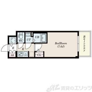 SーRESIDENCE上新庄ASCENT(1K/13階)の間取り写真