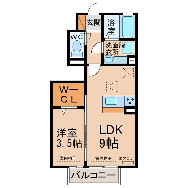 プロヴァンスの杜(1LDK/1階)の間取り写真