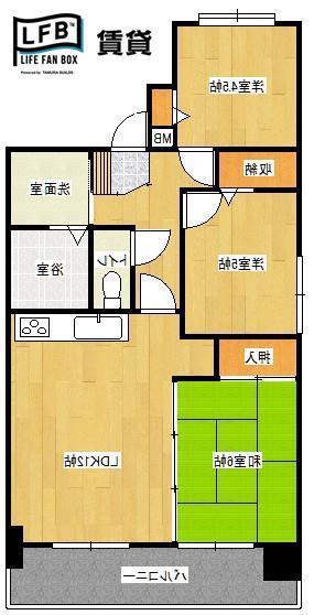 サンヒルズ八千代(3LDK/3階)の間取り写真