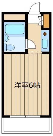 荘光ハウス(ワンルーム/2階)の間取り写真