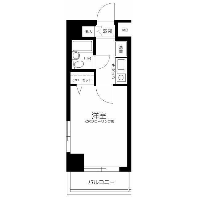 キャッスル・エイト東矢口(1K/5階)の間取り写真