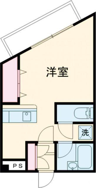 ヴェルデ(ワンルーム/2階)の間取り写真