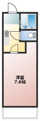 ANGEL FEATHER(1K/1階)の間取り写真