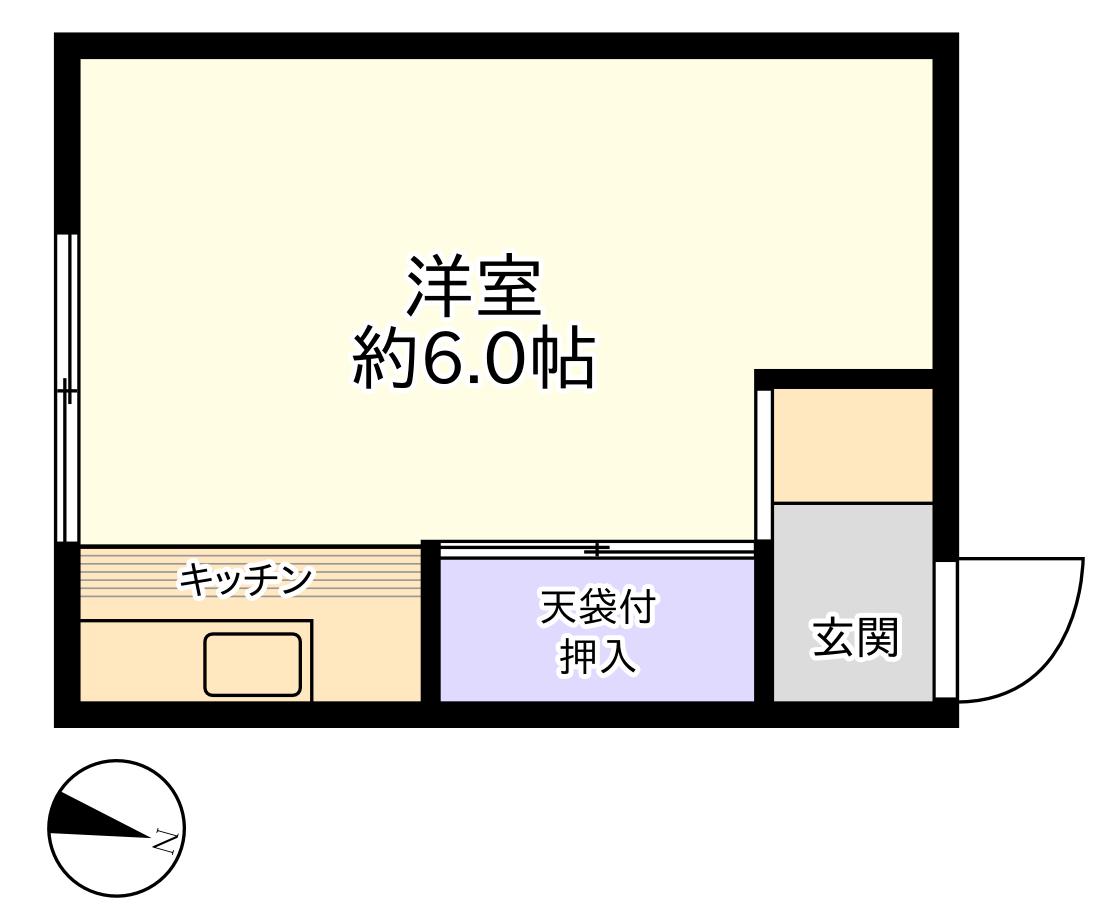 協和会館(ワンルーム/3階)の間取り写真