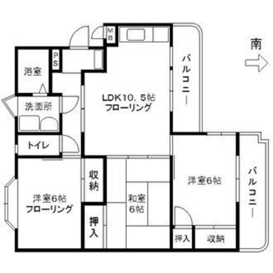 エフティー(3LDK/3階)の間取り写真