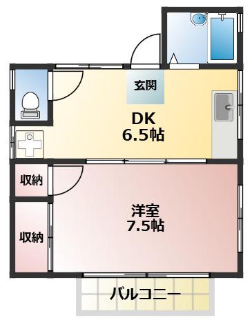 メゾンミナミ(1DK/1階)の間取り写真