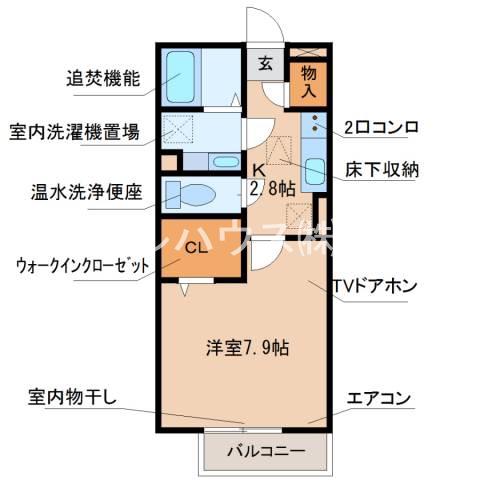 セイリン(1K/1階)の間取り写真