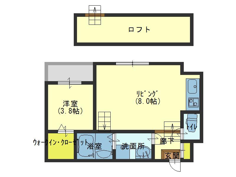 サクラティアラ(1LDK/1階)の間取り写真