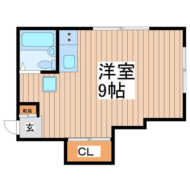 協栄ビル(ワンルーム/3階)の間取り写真