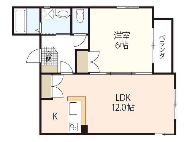 ウイング金屋町ステーションサイド(1LDK/8階)の間取り写真