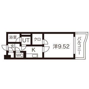 シェーンブルク SCHON BURG2005(1K/2階)の間取り写真
