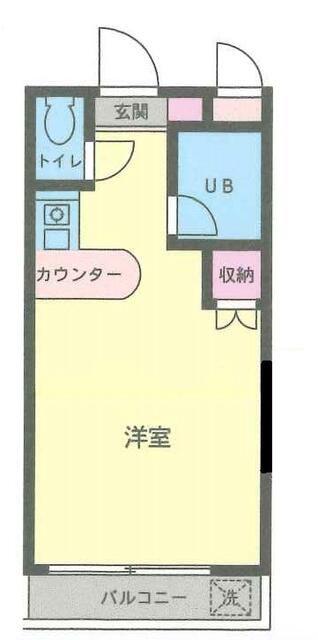 エクセレント海老名(ワンルーム/3階)の間取り写真