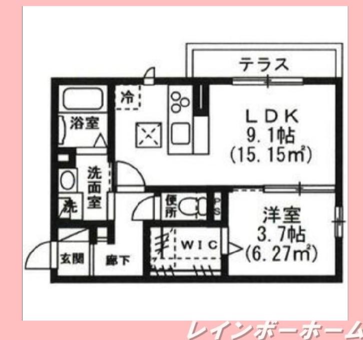 ラインハット・グランバニア(1LDK/1階)の間取り写真