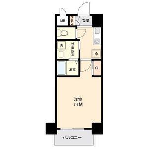 ランドハウス八事(1K/2階)の間取り写真
