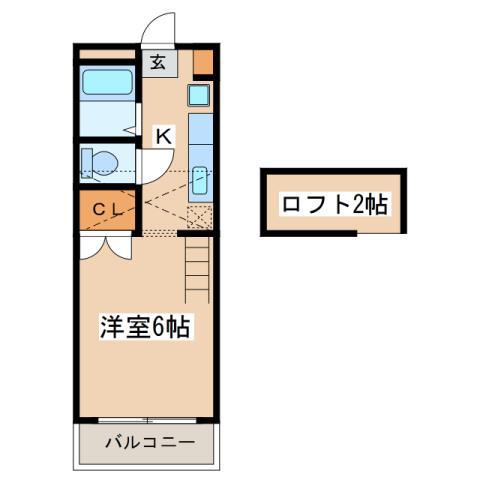 グリーンハイツKANOYAI(ワンルーム/1階)の間取り写真