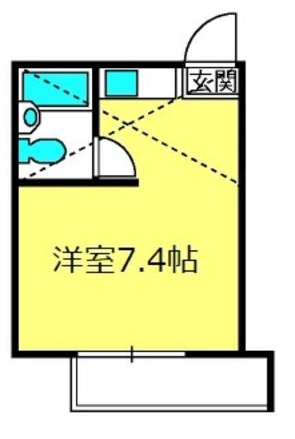 サンマルコ中浦和(ワンルーム/2階)の間取り写真
