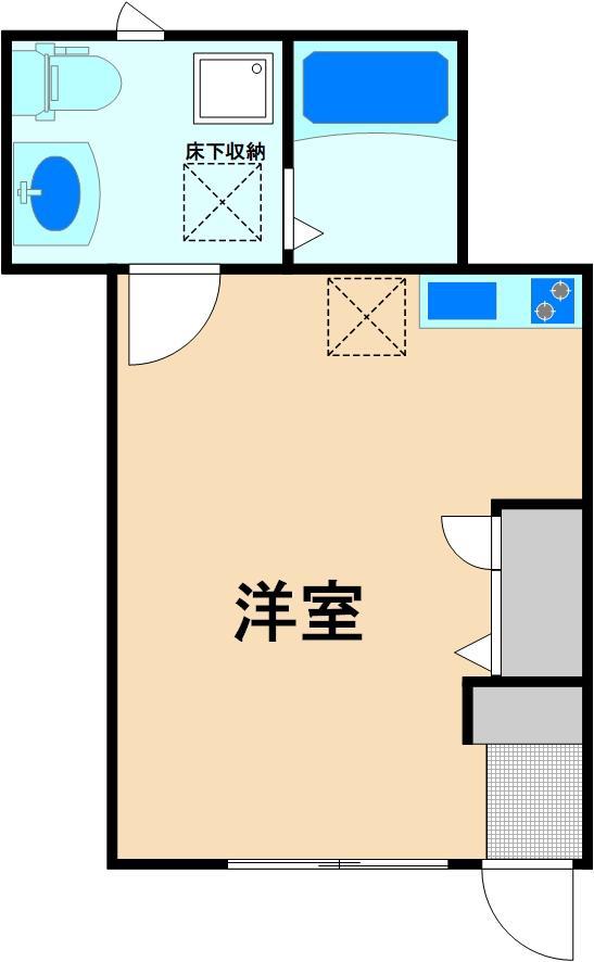 ラ・セゾン(ワンルーム/1階)の間取り写真