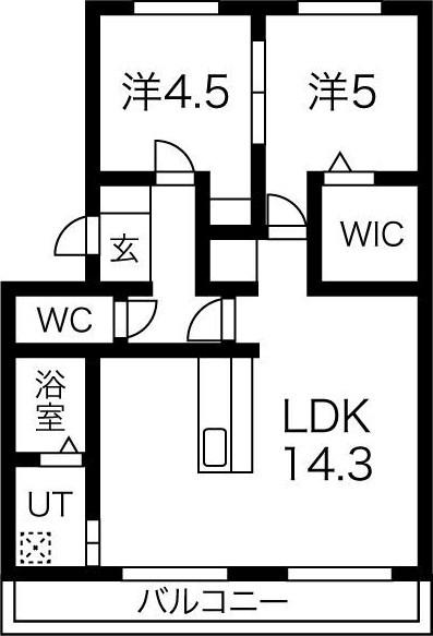 寺島レジデンス(2LDK/3階)の間取り写真
