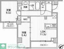 リテラス三軒茶屋サウス(2LDK/4階)の間取り写真