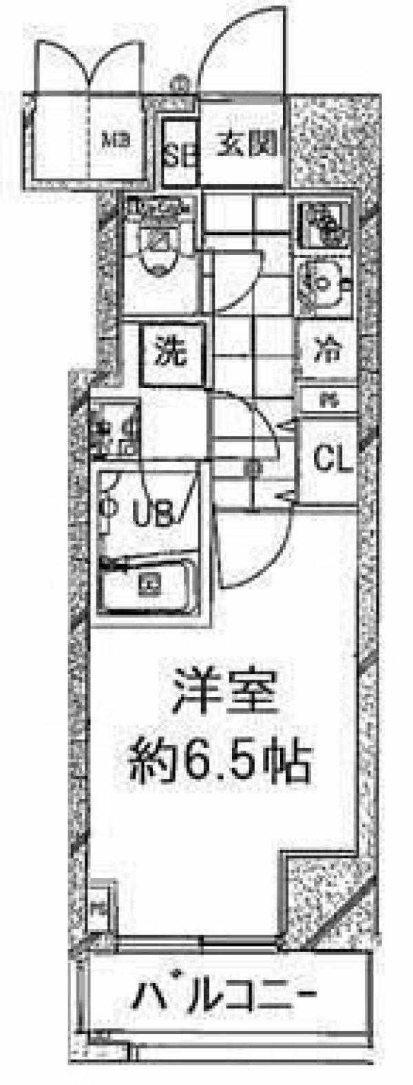 コンシェリア新橋マスターズヴィラ(1K/7階)の間取り写真