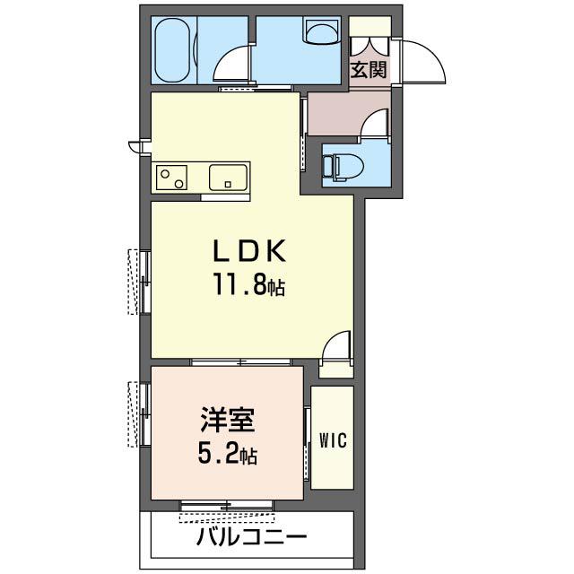 ザ ヴィラ 駒込 ベイ(1LDK/2階)の間取り写真