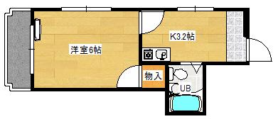 ロイヤルメゾン古江(1K/3階)の間取り写真
