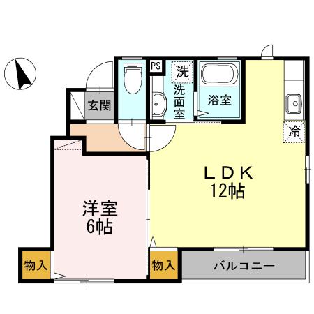 シトロン(1LDK/1階)の間取り写真
