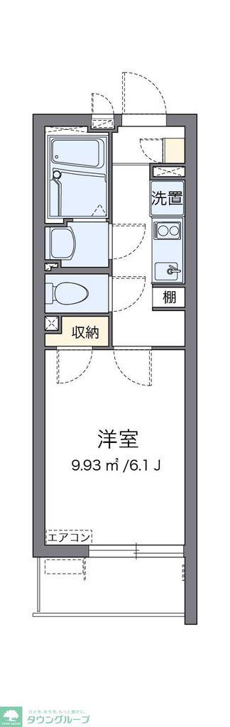 クレイノル ボヌール白岡(1K/3階)の間取り写真