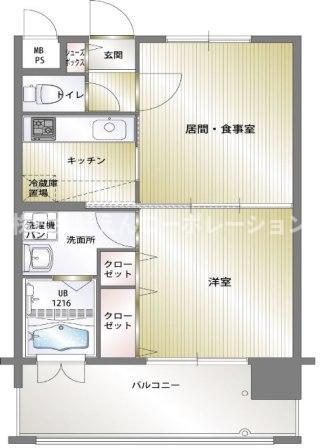 エンクレスト薬院II(2K/2階)の間取り写真