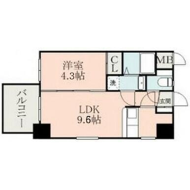 レークサイド神水(1LDK/5階)の間取り写真