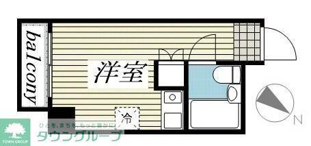 エクセル1(ワンルーム/4階)の間取り写真