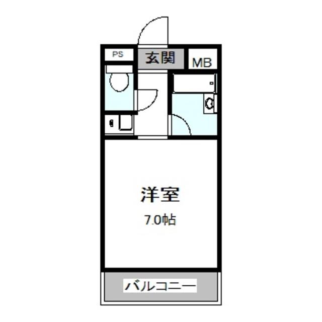 リープハーベン北花田(ワンルーム/2階)の間取り写真