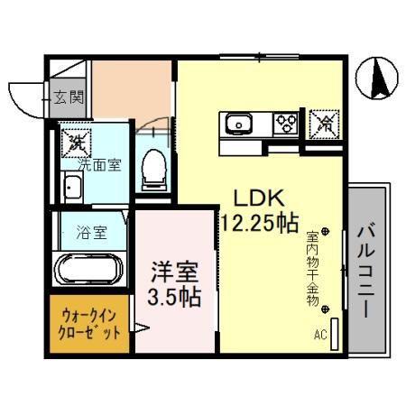ひょうたんBOX(1LDK/2階)の間取り写真